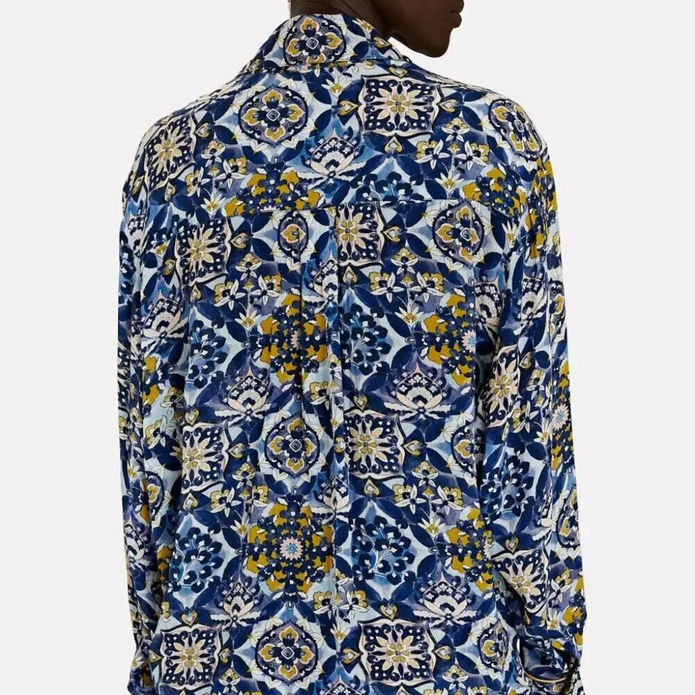 CHUFY Pia Capri Button-Down Shirt XS